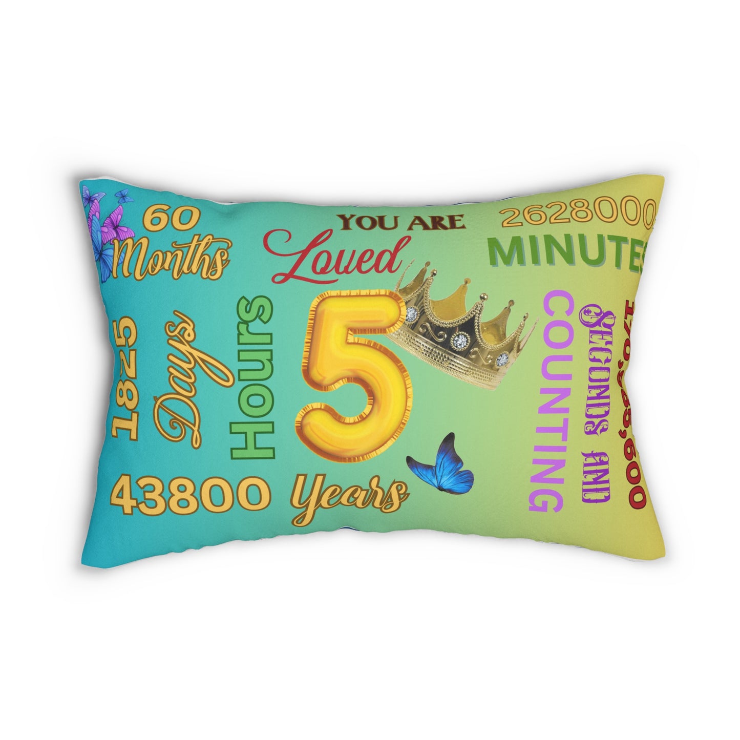 Custom Spun Polyester Lumbar Pillow 20" x 14"