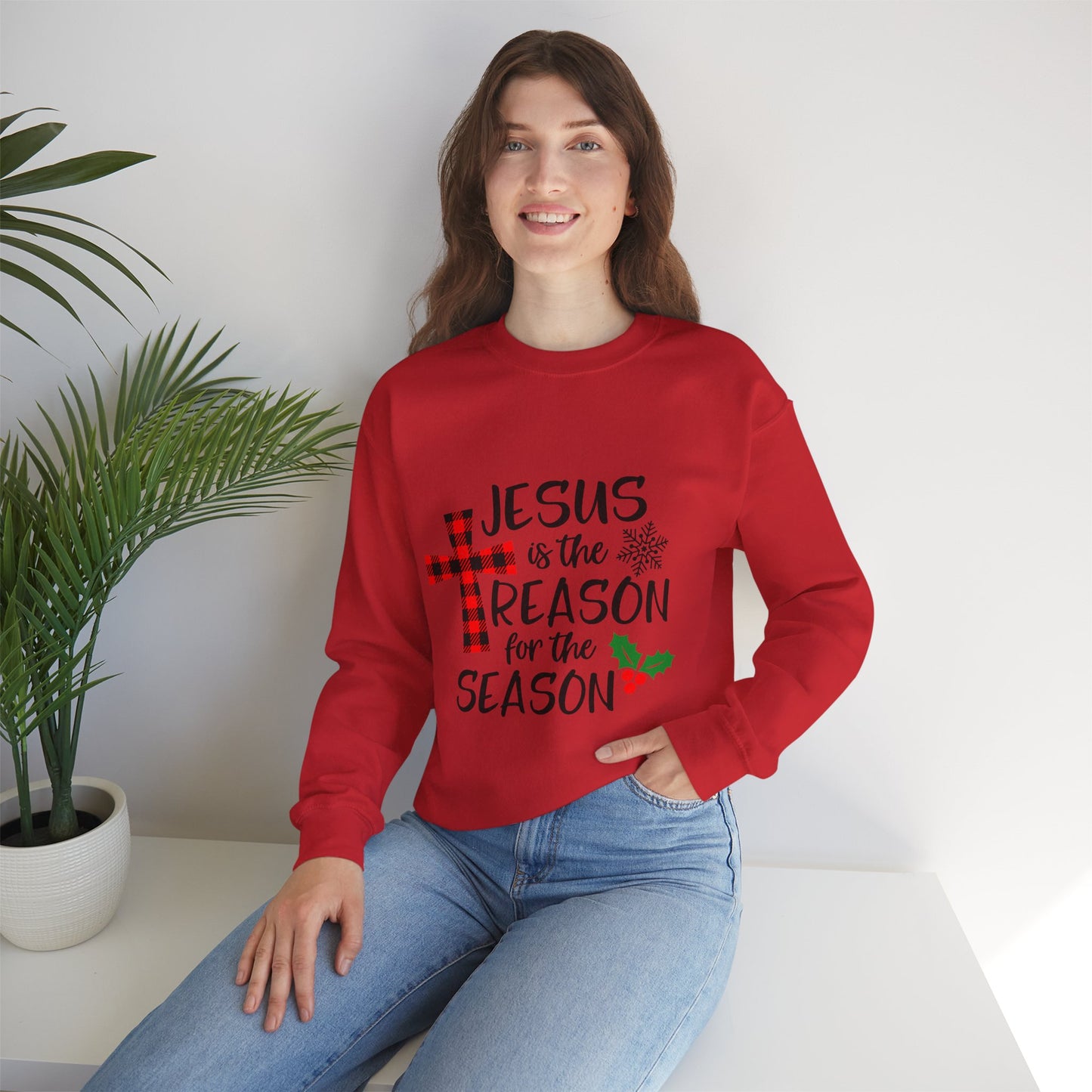 Jesus is the Reason for the Season Unisex Crewneck Sweatshirt, Jesus Shirt, Faith Sweatshirt, Christmas Sweatshirt, Faith Shirt, Christmas Jesus Quotes