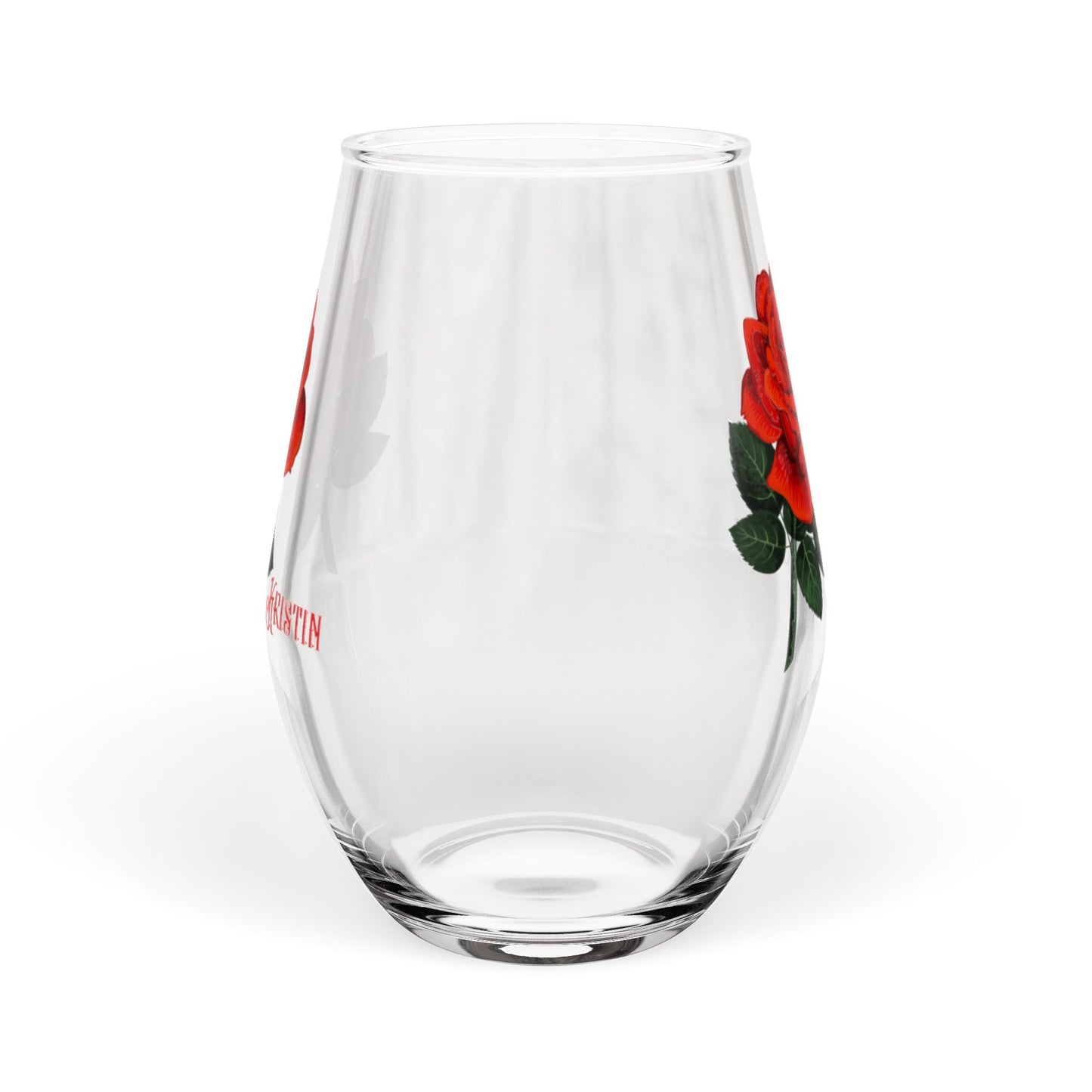 Kristin-- June PERSONALIZED Birth Flower Wine Glass, Birth Flower Gifts, Birth Flower wine glass, Birth Flower Gifts for Women, Gift for coworker, sister gift, birthday gift, Valentine gift, Stemless...