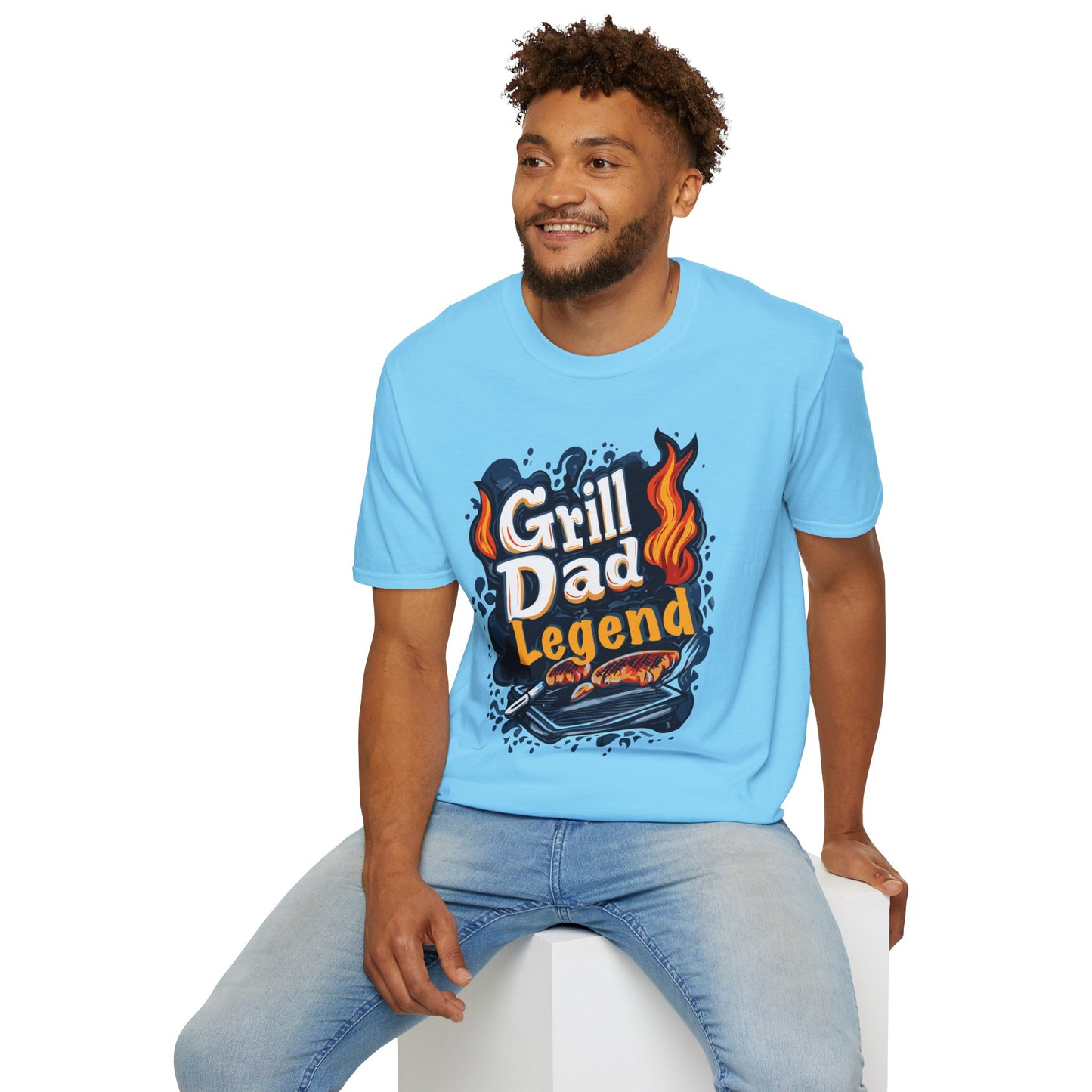 Grill Dad Legend T-Shirt | Father's Day Gift | Unisex Tee for Dads | Comfortable Casual Wear | Gift for Dad | Fire Theme