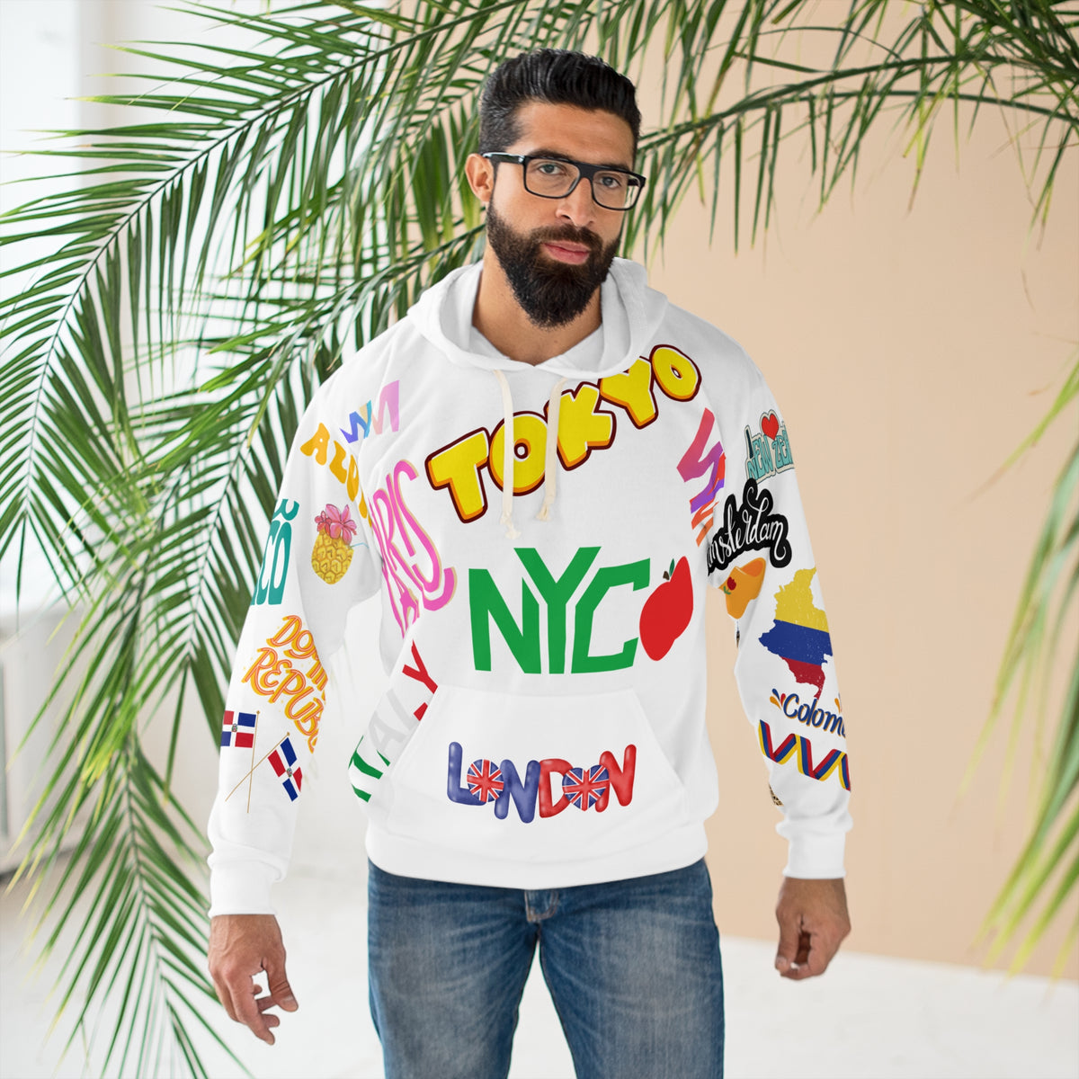 NYC and abroad Travel Souvenir Collage Pullover Hoodie