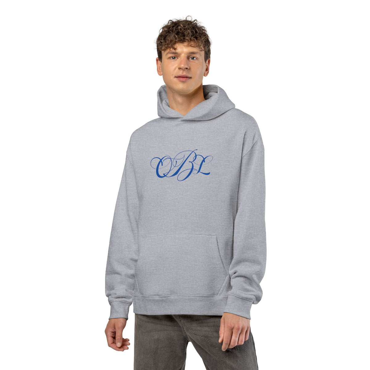 Monogram Script Initials Relaxed Hoodie