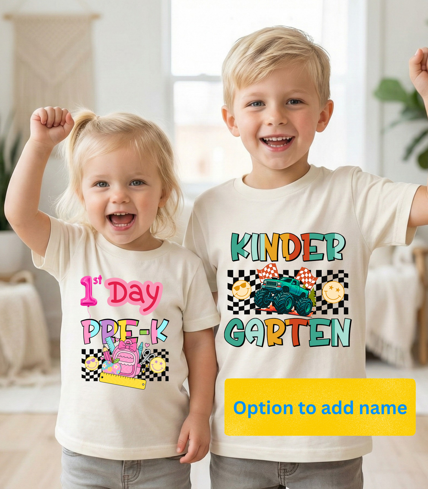 Custom Kids Back to School Tee, Alphabet Name Letter Shirt, First Day of Pre-K Tshirt, Kids Name School Shirt, Toddler 1st Day of School TeeYouth Bella Canvas 3001Y-Swiftpod