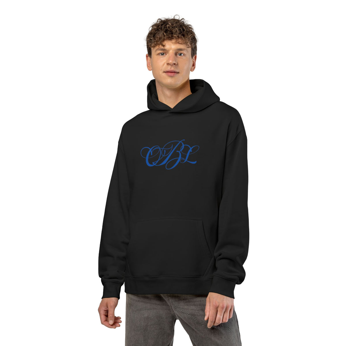 Monogram Script Initials Relaxed Hoodie