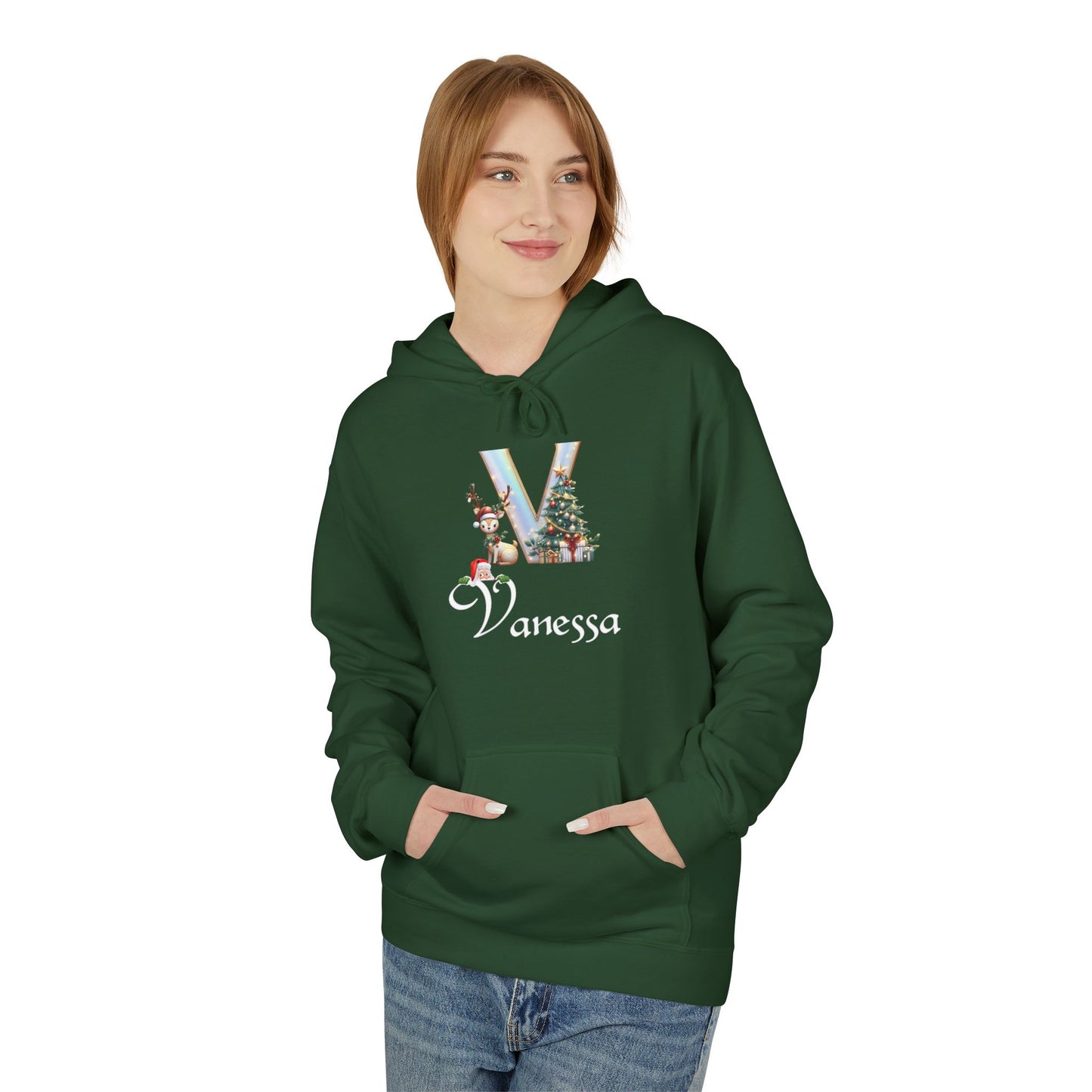 Festive Fleece Hoodie with Fun Design | Cozy Gift for Christmas, Hanukkah, Winter Celebrations, Holiday Apparel, Unisex Pullover