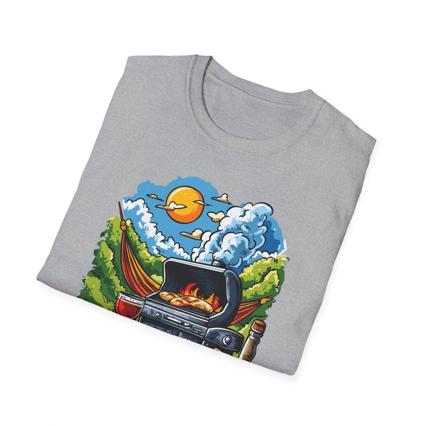 Dad's Rules: Eat Grill Chill, Nap Repeat T-Shirt | Father's Day Gift | Unisex Tee for Dads | Comfortable Casual Wear | Gift for Dad | Fire Theme
