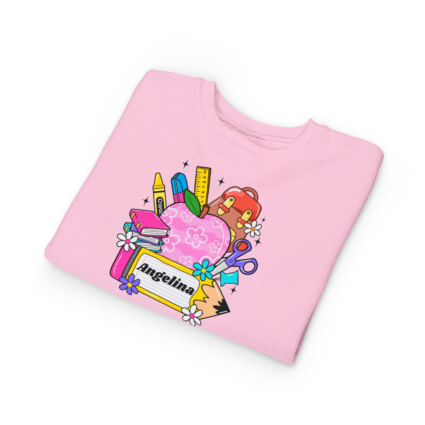 Custom name unisex alphabet sweatshirt for youth, toddlers & adults. Toddler and preschool gift, First Day Of School, fun shirt for youth