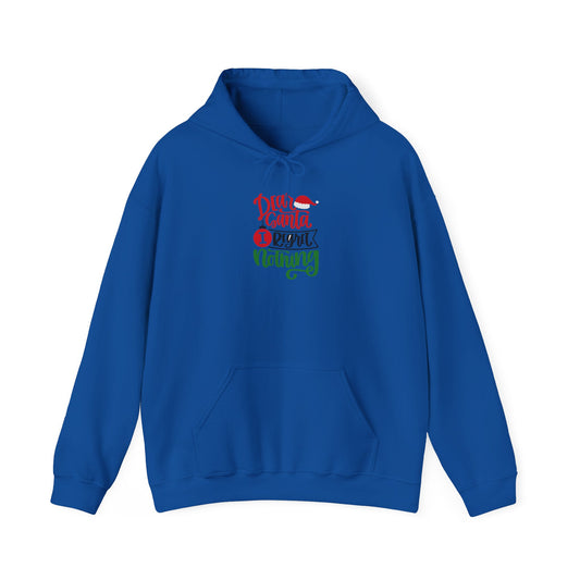 Dear Santa I Regret Nothing Unisex Heavy Blend Hooded Sweatshirt, Funny T-shirt, Christmas Shirt, Christmas Slogan Shirts, Christmas Sweater, Santa Shirt
