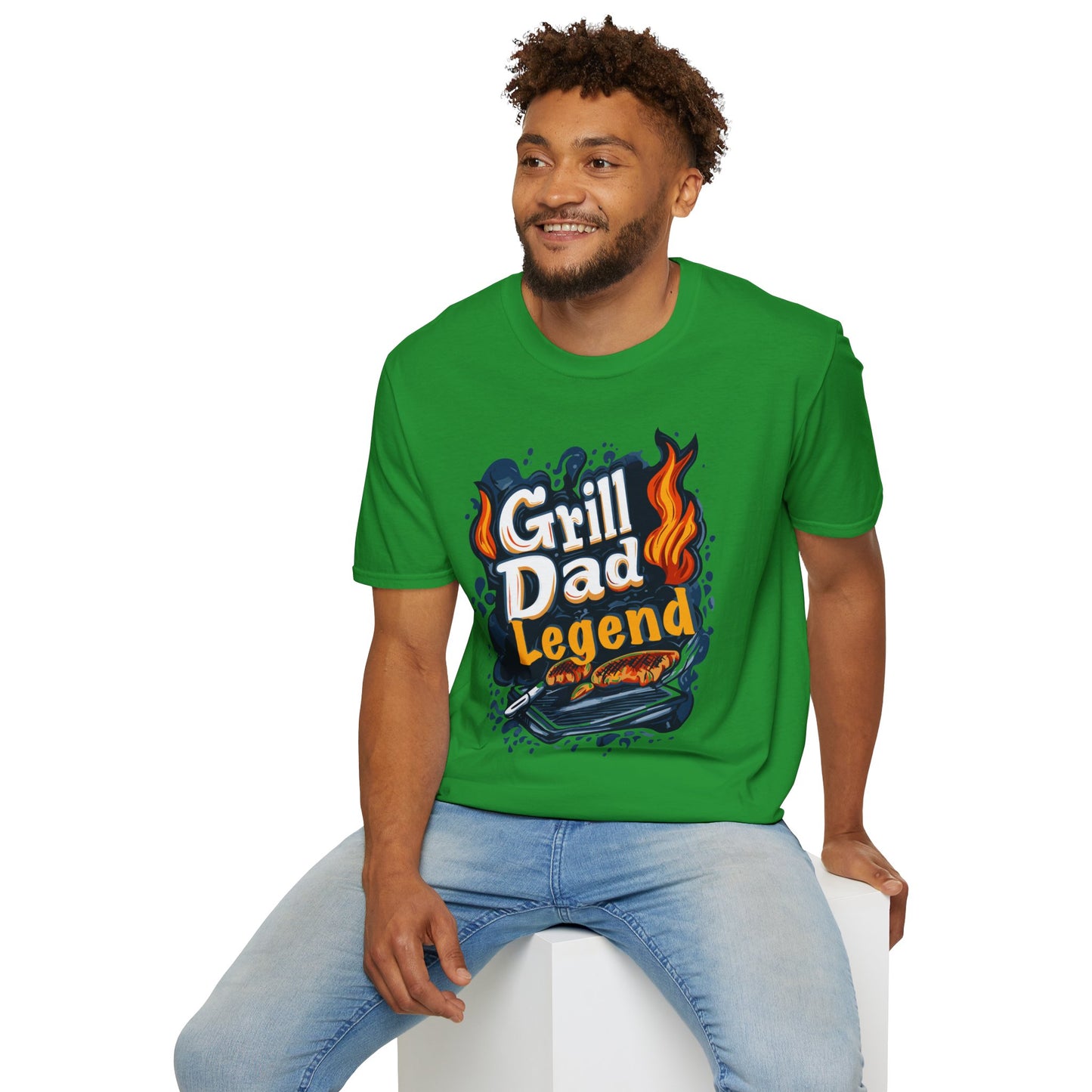 Grill Dad Legend T-Shirt | Father's Day Gift | Unisex Tee for Dads | Comfortable Casual Wear | Gift for Dad | Fire Theme