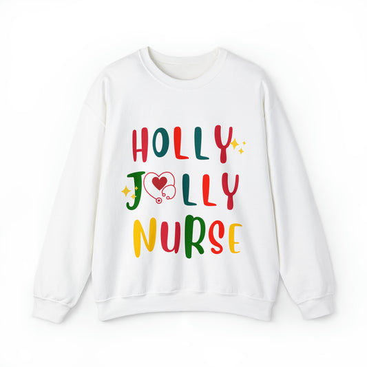 Santa's HollyJolly Nurse, Christmas Shirt, Christmas Gift, Nurse Christmas Sweatshirt, Nurse Xmas Shirt, Cute Nurse Pullover