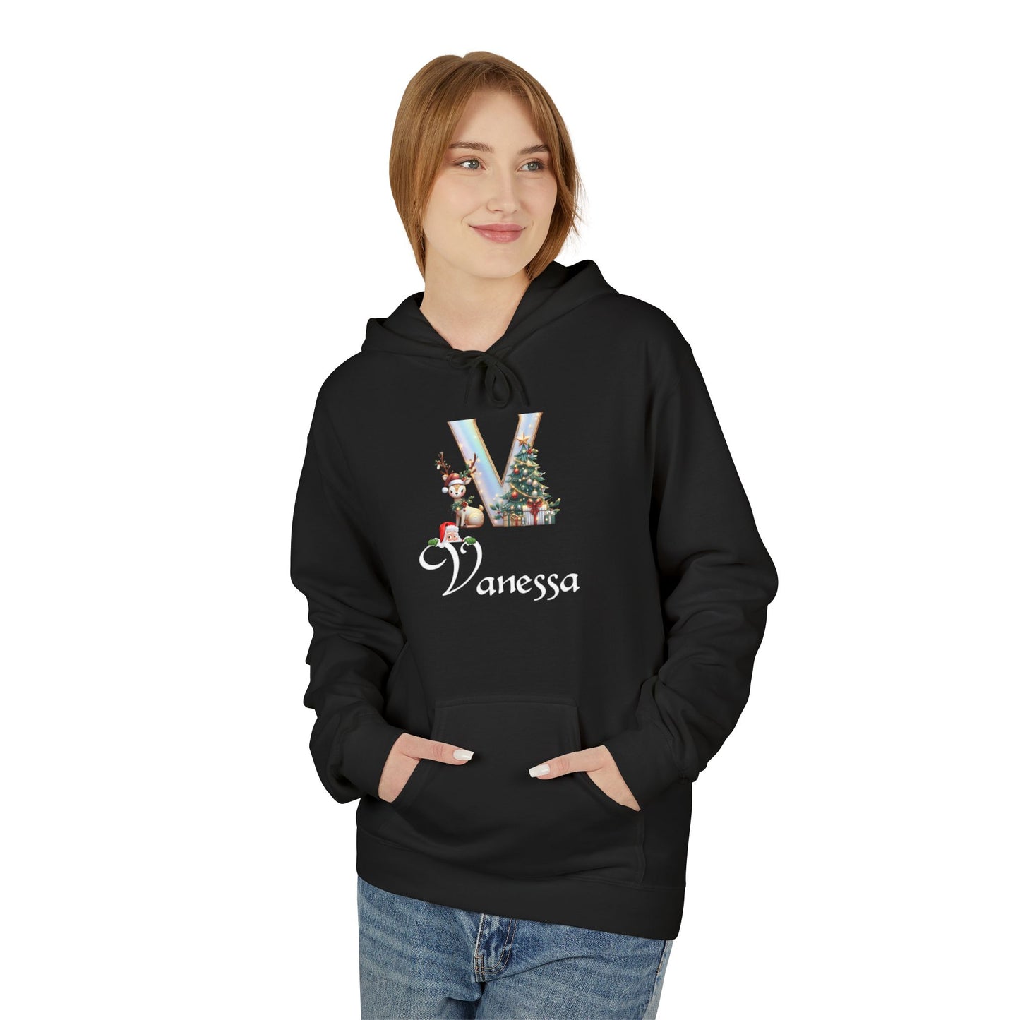 Festive Fleece Hoodie with Fun Design | Cozy Gift for Christmas, Hanukkah, Winter Celebrations, Holiday Apparel, Unisex Pullover