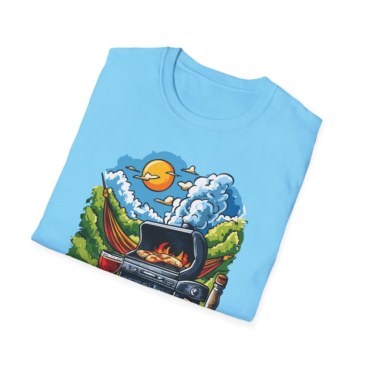 Dad's Rules: Eat Grill Chill, Nap Repeat T-Shirt | Father's Day Gift | Unisex Tee for Dads | Comfortable Casual Wear | Gift for Dad | Fire Theme