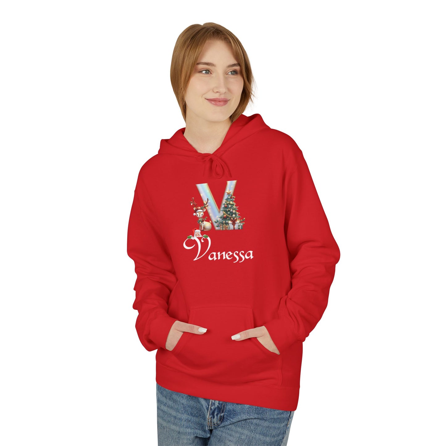 Festive Fleece Hoodie with Fun Design | Cozy Gift for Christmas, Hanukkah, Winter Celebrations, Holiday Apparel, Unisex Pullover