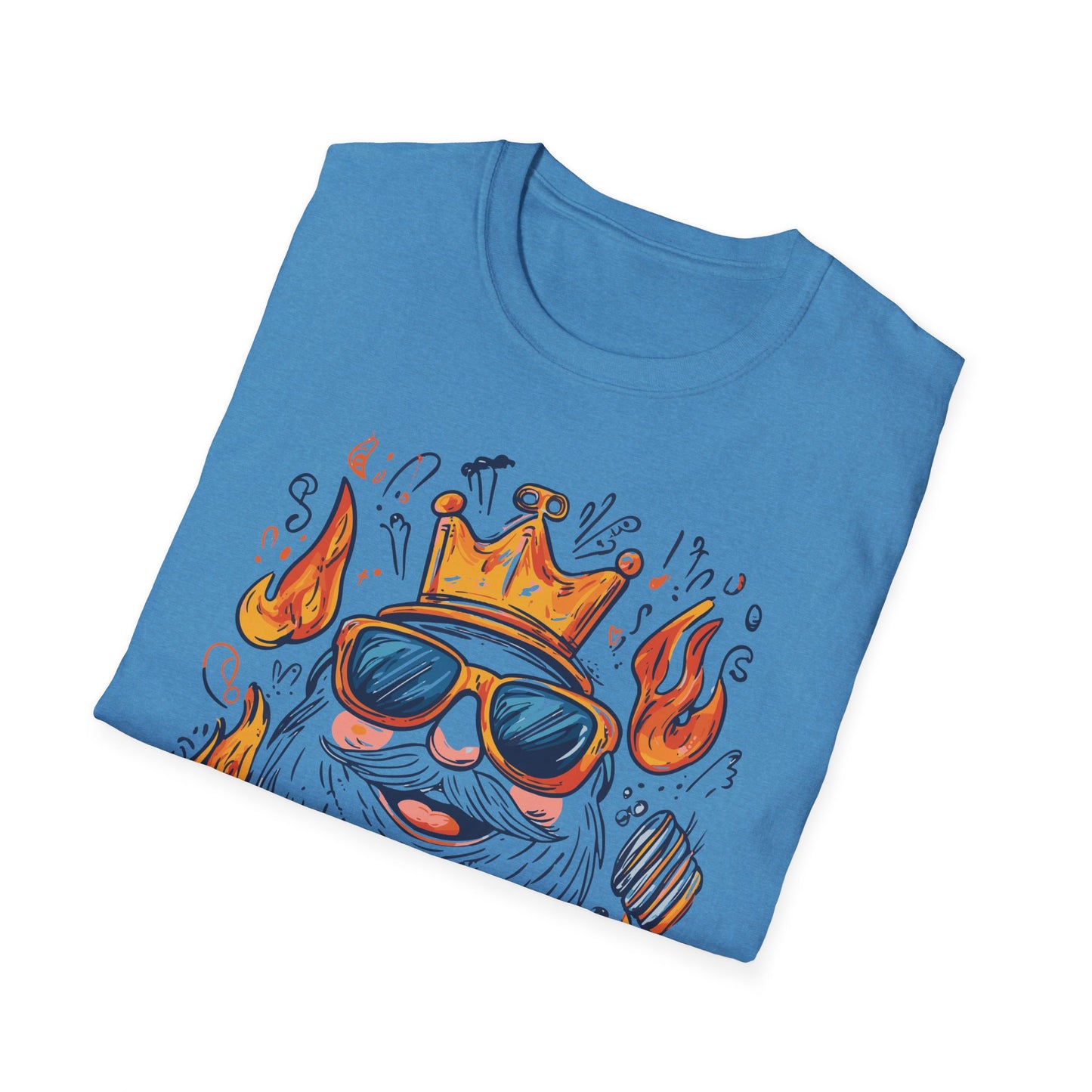King of the Grill, Master of Dad Jokes T-Shirt | Father's Day Gift | Unisex Tee for Dads | Comfortable Casual Wear | Gift for Dad | Fire Theme