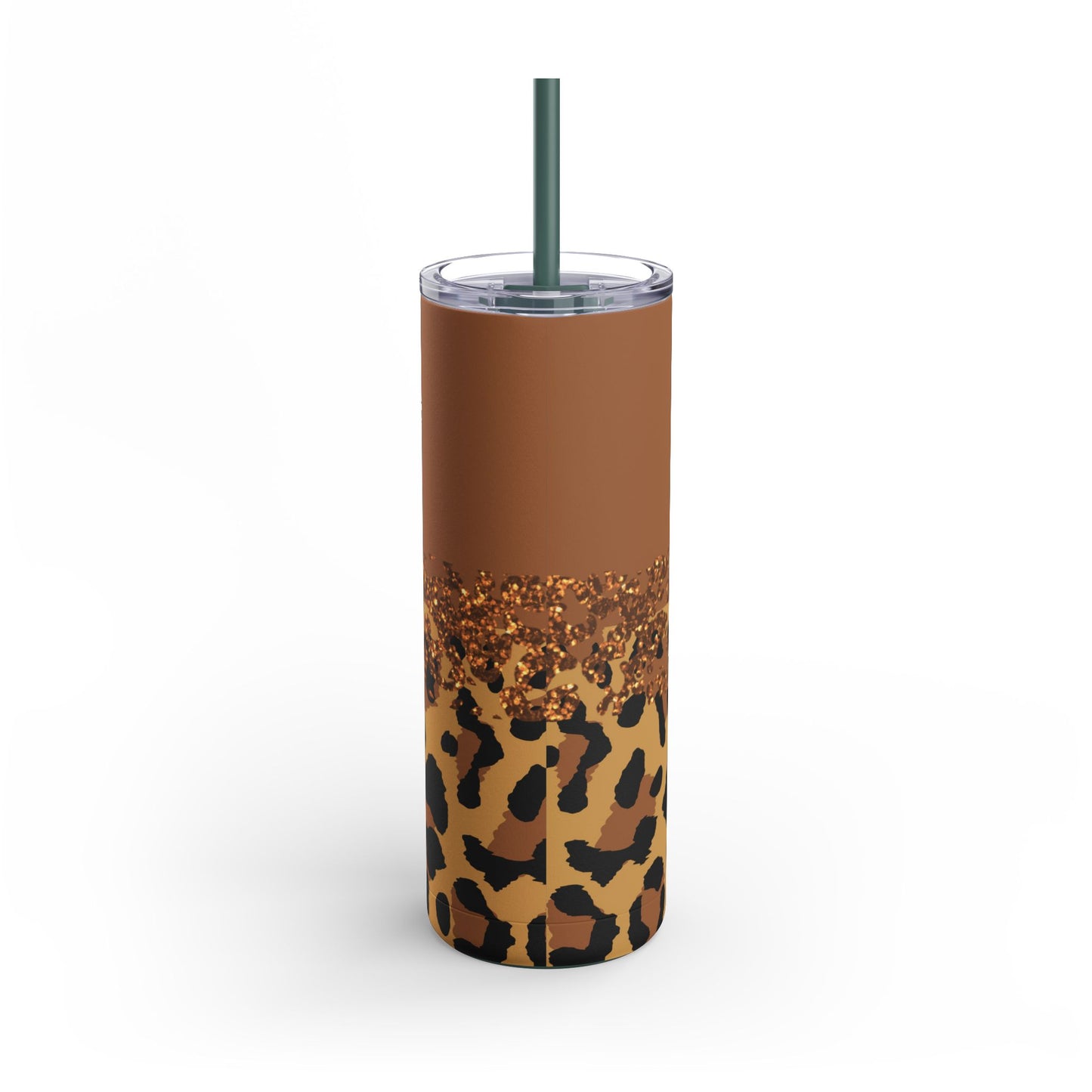 Personalized Leopard Tumbler,  20 oz Tumblers, Animal print gift, Gift for her, custom name, Skinny Matte Tumbler, 20oz