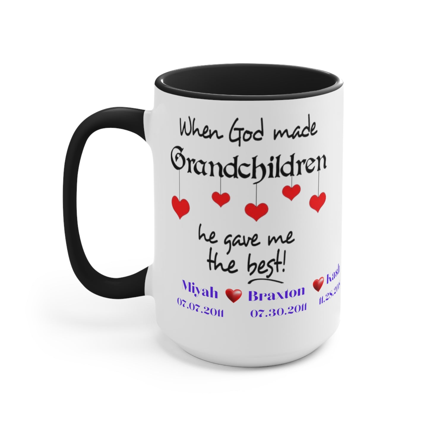 Personalized Grandma Mug With Names, Gift for Grandma, Grandma Mug, Grandma Mug with Grandchildren's Name, Grandma Cup with Names