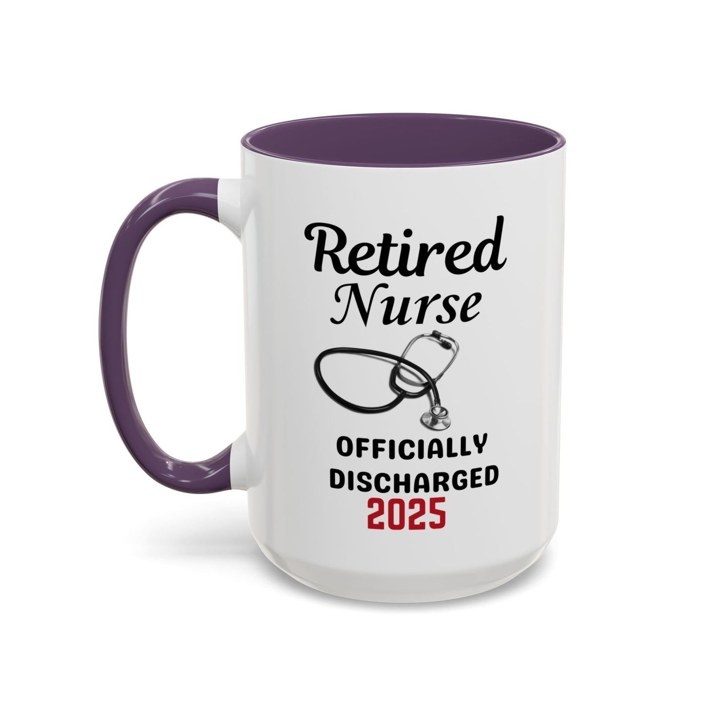 Retired Nurse Coffee Mug, Fun Gift for Retirement, Personalized Mug for Nurses, Coffee Cup for Grandkids Contact, Perfect for Holidays