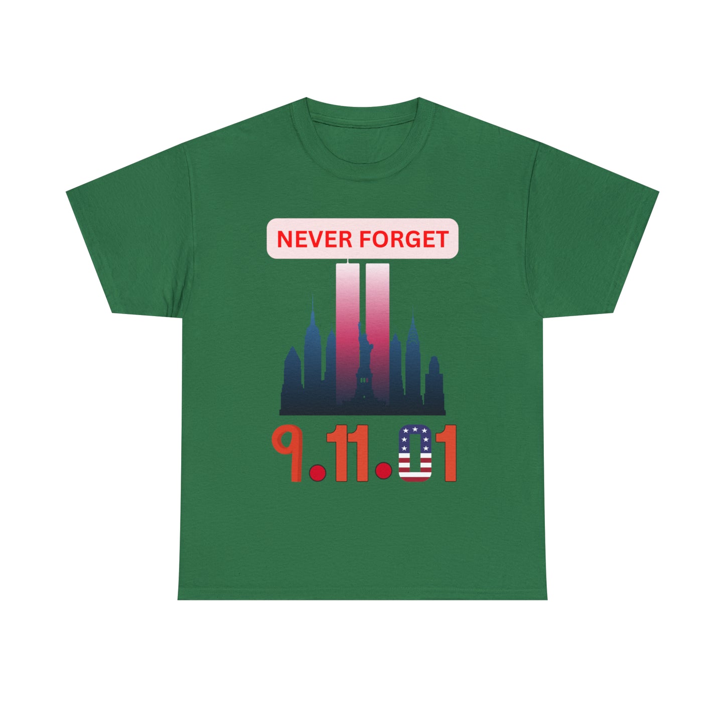 Unisex Heavy Cotton Tee- Never Forget 9/11