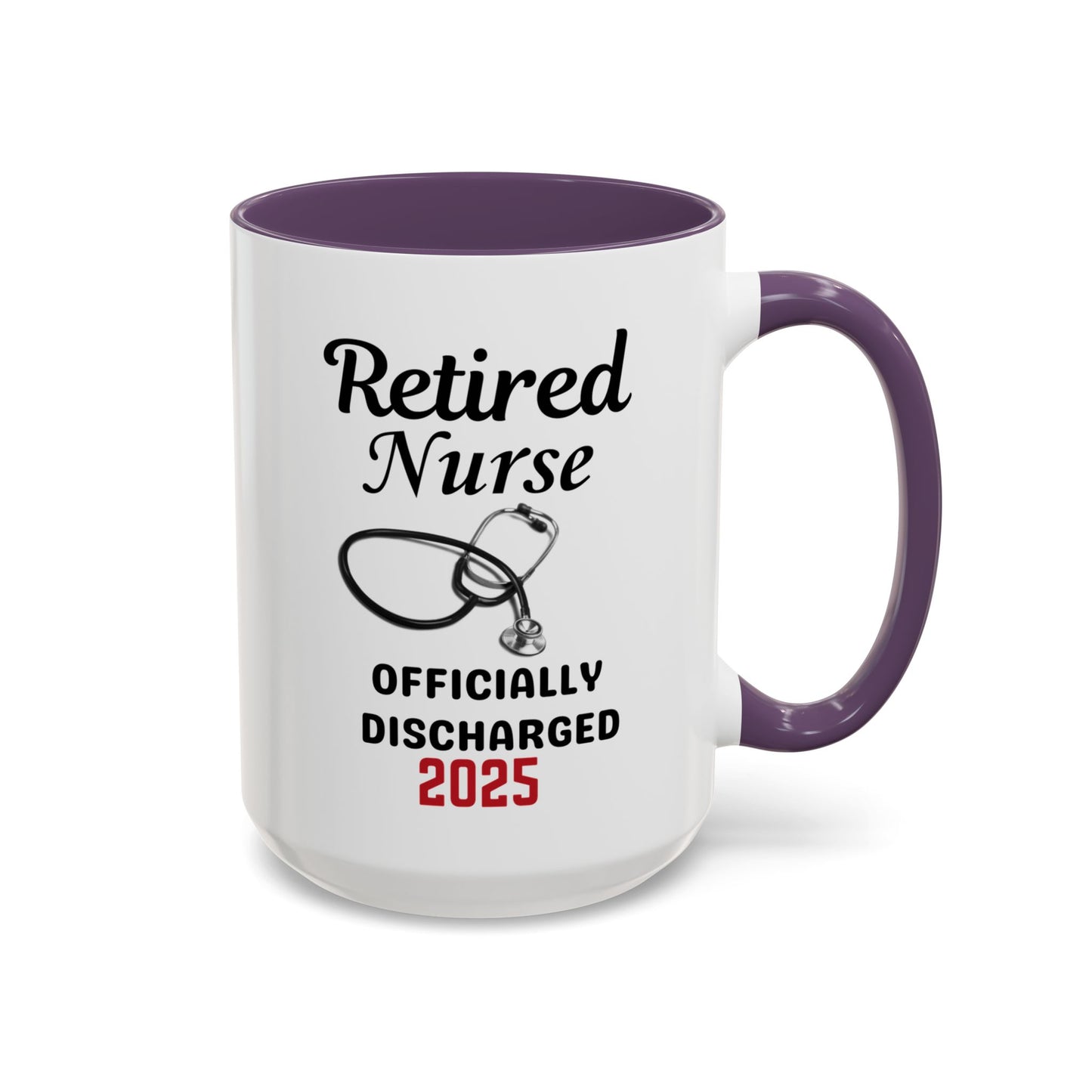 Retired Nurse Coffee Mug, Fun Gift for Retirement, Personalized Mug for Nurses, Coffee Cup for Grandkids Contact, Perfect for Holidays