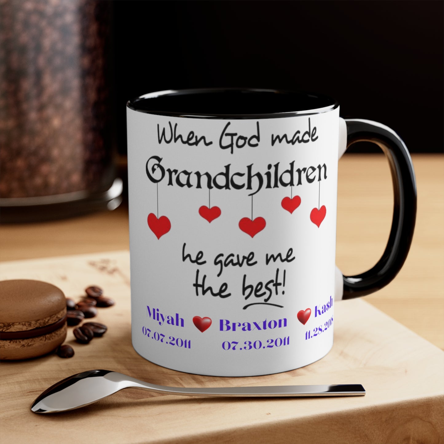 Personalized Grandma Mug With Names, Gift for Grandma, Grandma Mug, Grandma Mug with Grandchildren's Name, Grandma Cup with Names