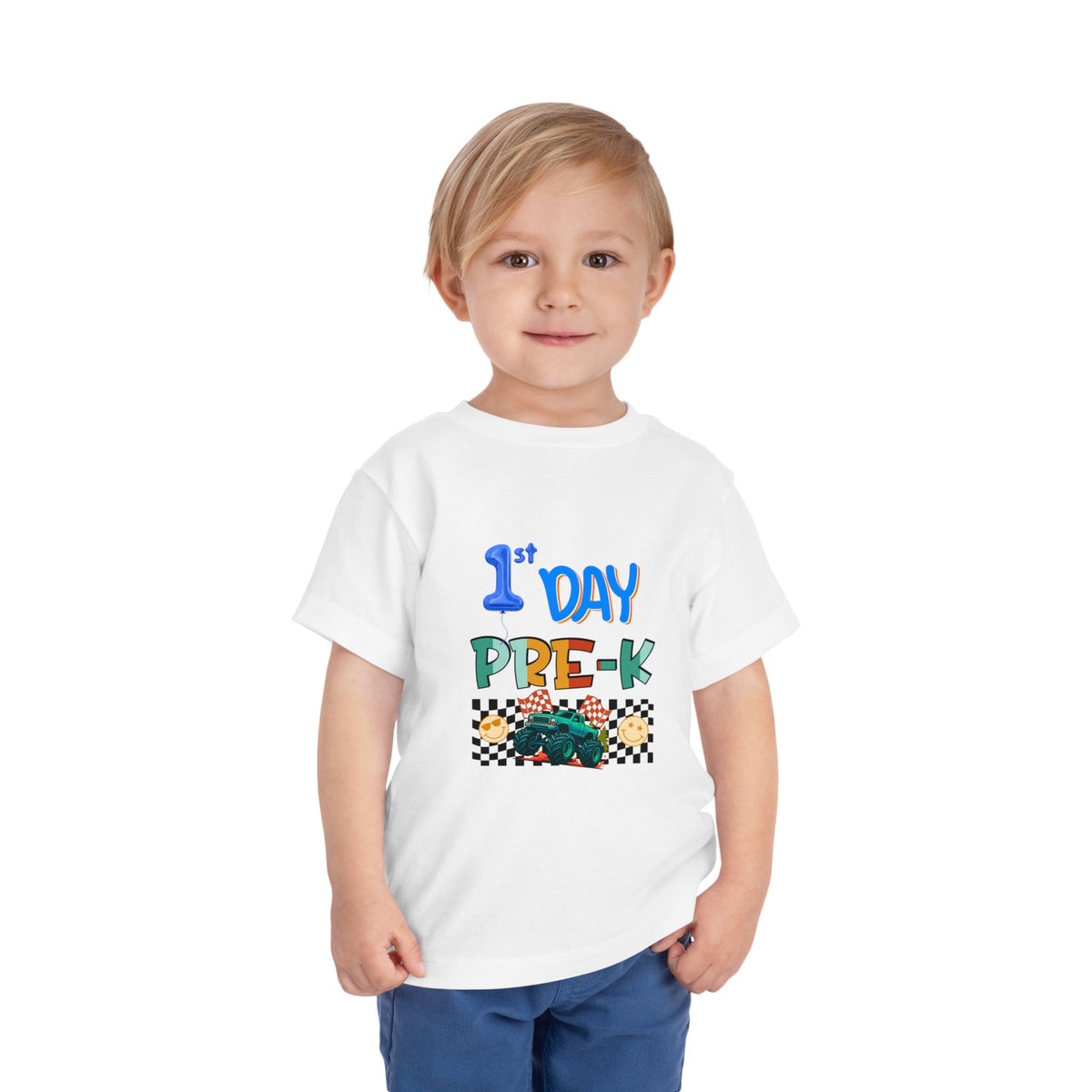 Custom Kids Back to School Tee, Alphabet Name Letter Shirt, First Day of Pre-K Tshirt, Kids Name School Shirt, Toddler 1st Day of School Tee Back-to-School Preschool Shirt-Bella Canva 3001T-Swiftpod