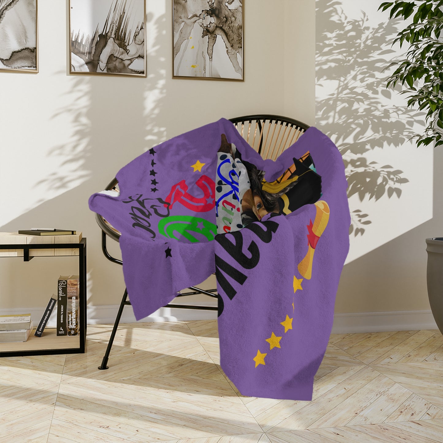 Personalized Velveteen Microfiber Blanket with Name - Cozy Custom Blanket for Kids