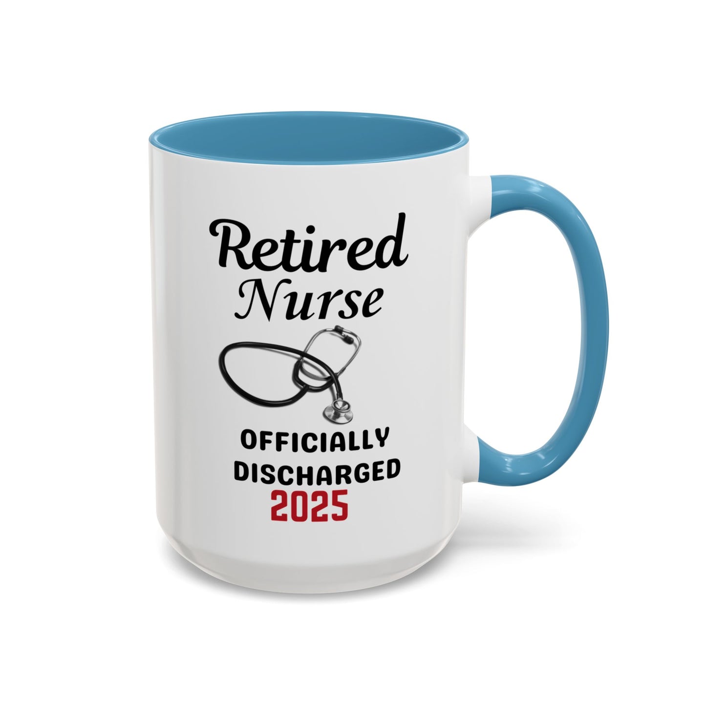 Retired Nurse Coffee Mug, Fun Gift for Retirement, Personalized Mug for Nurses, Coffee Cup for Grandkids Contact, Perfect for Holidays