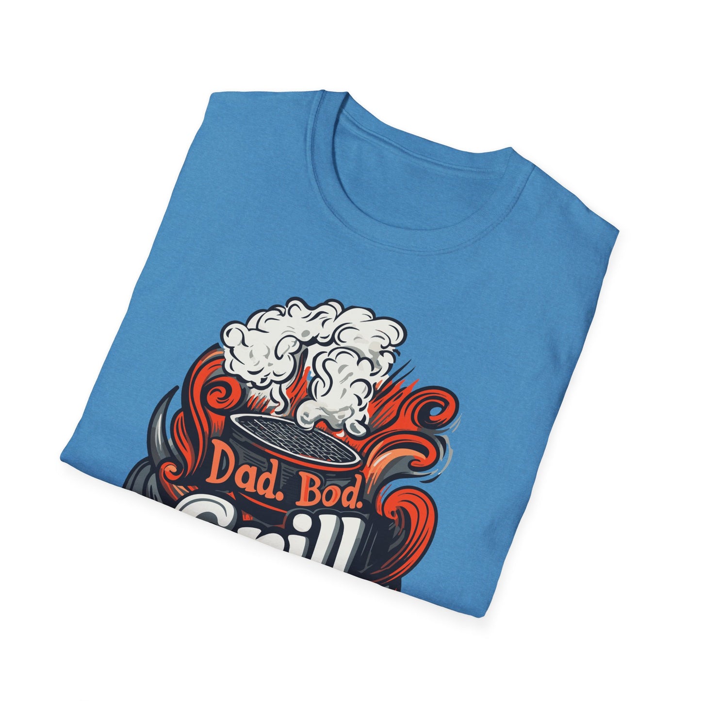 Dad, Bod Grill God T-Shirt | Father's Day Gift | Unisex Tee for Dads | Comfortable Casual Wear | Gift for Dad | Fire Theme