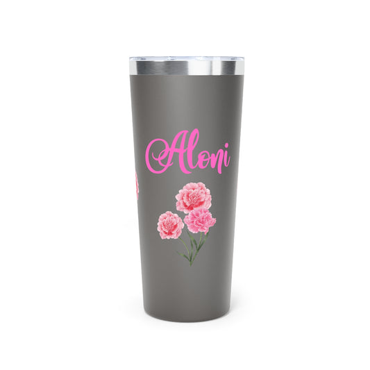 January Personalized Birth Flower 22 oz Tumbler, Personalized Birth Flower Coffee Cup With Name, Gifts for Her, Bridesmaid Proposal, Party Favor