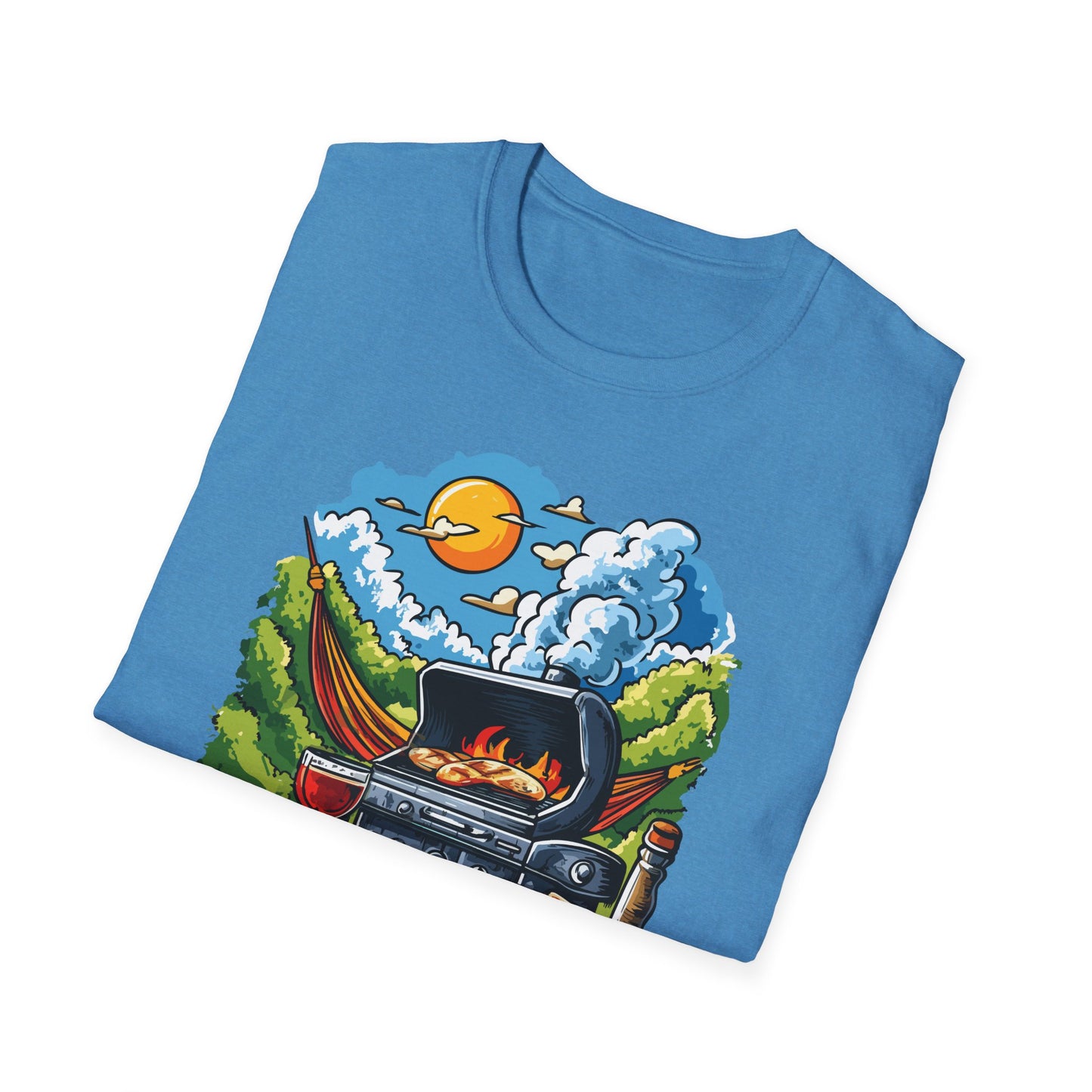 Dad's Rules: Eat Grill Chill, Nap Repeat T-Shirt | Father's Day Gift | Unisex Tee for Dads | Comfortable Casual Wear | Gift for Dad | Fire Theme