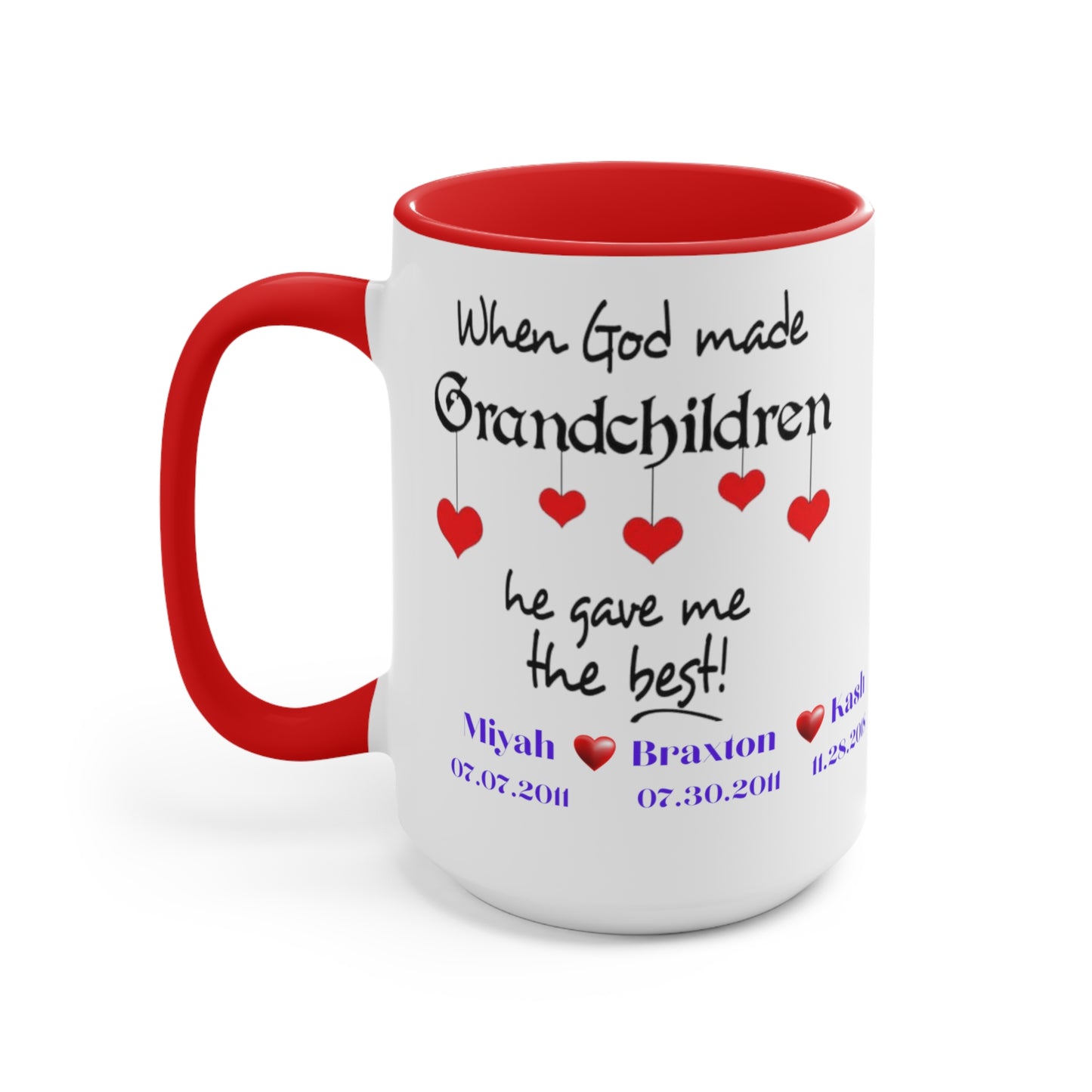 Personalized Grandma Mug With Names, Gift for Grandma, Grandma Mug, Grandma Mug with Grandchildren's Name, Grandma Cup with Names