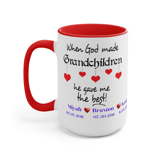 Personalized Grandma Mug With Names, Gift for Grandma, Grandma Mug, Grandma Mug with Grandchildren's Name, Grandma Cup with Names