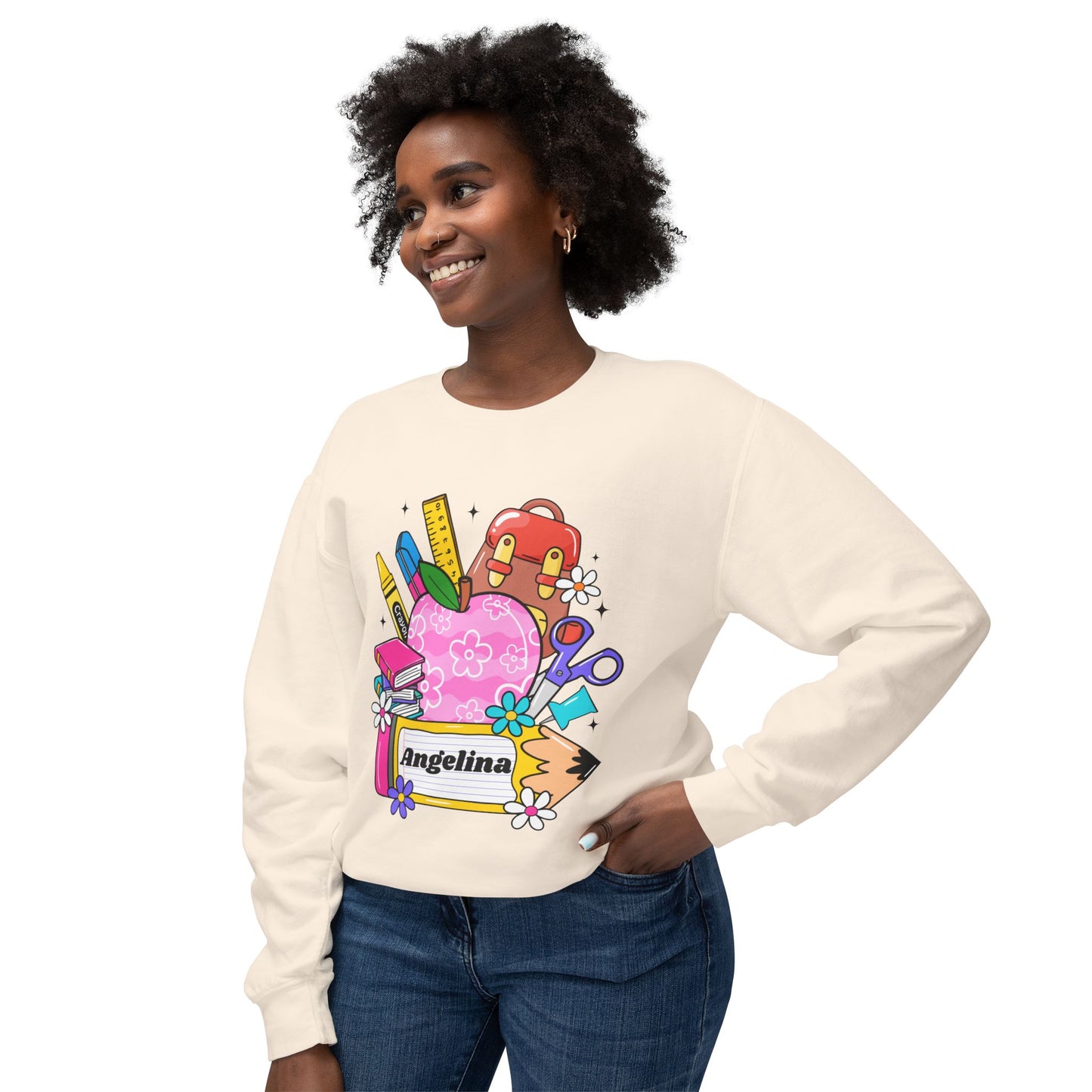 Custom name unisex alphabet sweatshirt for youth, toddlers & adults. Toddler and preschool gift, First Day Of School, fun shirt for youth