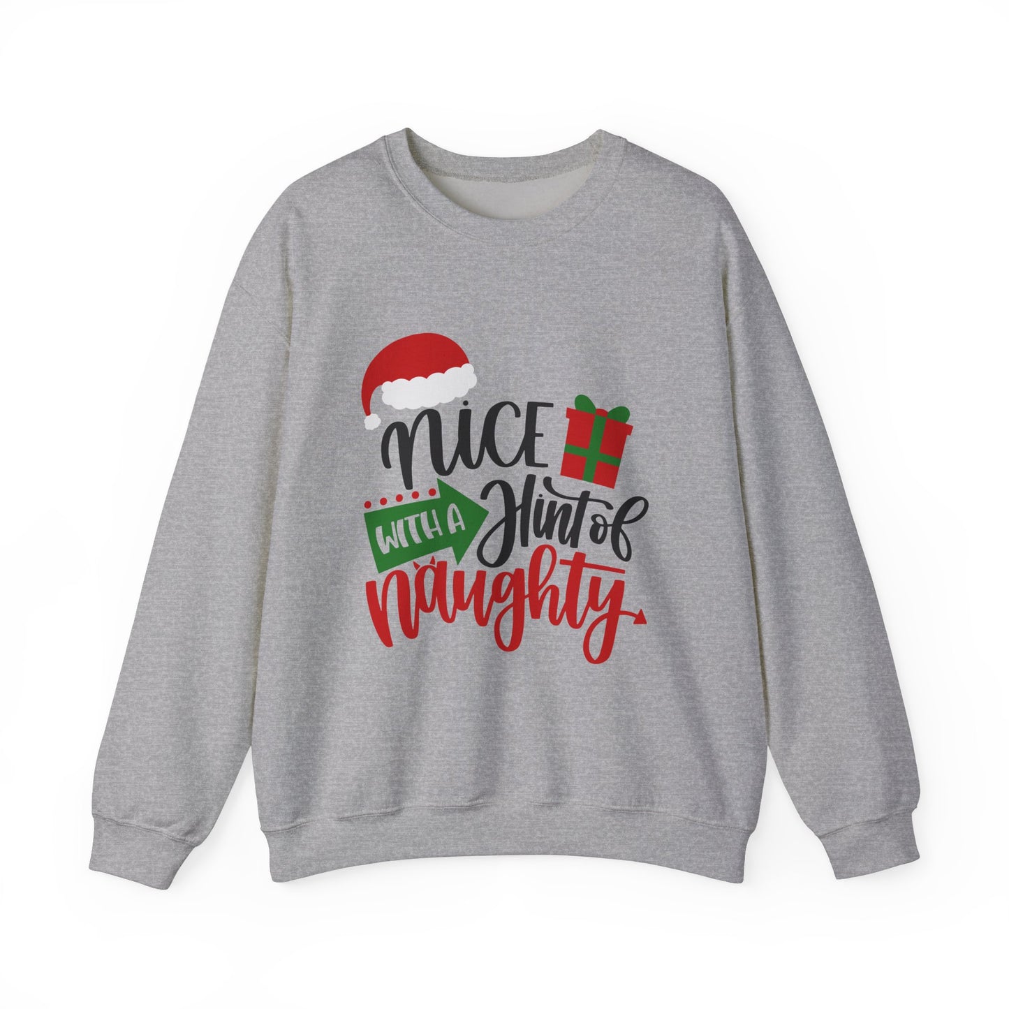 Copy of Nice with a Hint of Naughty sweatshirt,  Funny T-shirt, Unisex Tee, Christmas Shirt, Christmas Slogan Shirts, Christmas Sweater, Santa Shirt