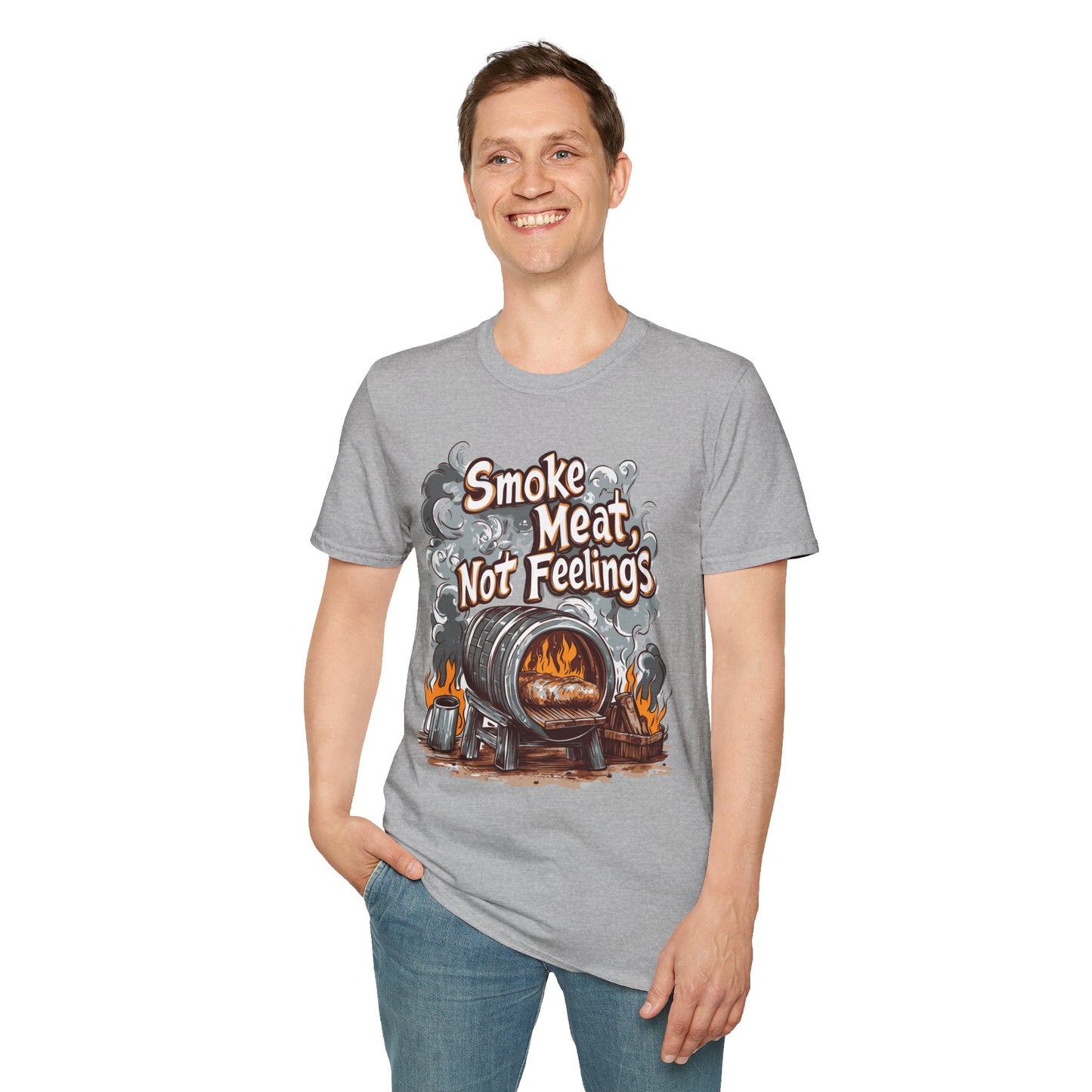 Smoke Meat Not Feeling T-Shirt, BBQ shirt, BBQ Lover Shirt, Meat Lover shirt, Gift for dad, Tailgating shirt, Gift for him, BBQ party outfit
