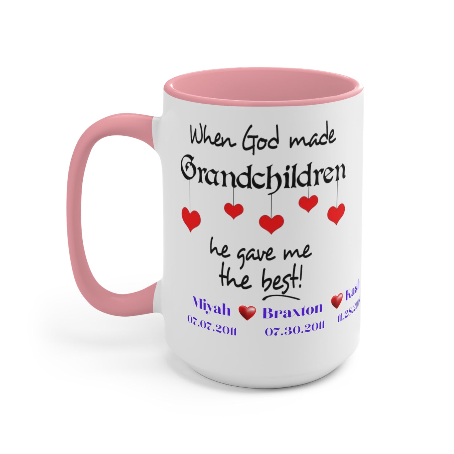 Personalized Grandma Mug With Names, Gift for Grandma, Grandma Mug, Grandma Mug with Grandchildren's Name, Grandma Cup with Names