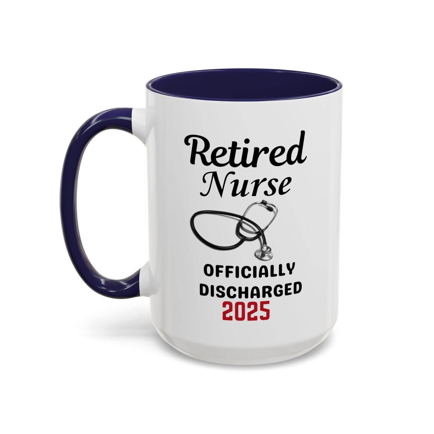 Retired Nurse Coffee Mug, Fun Gift for Retirement, Personalized Mug for Nurses, Coffee Cup for Grandkids Contact, Perfect for Holidays