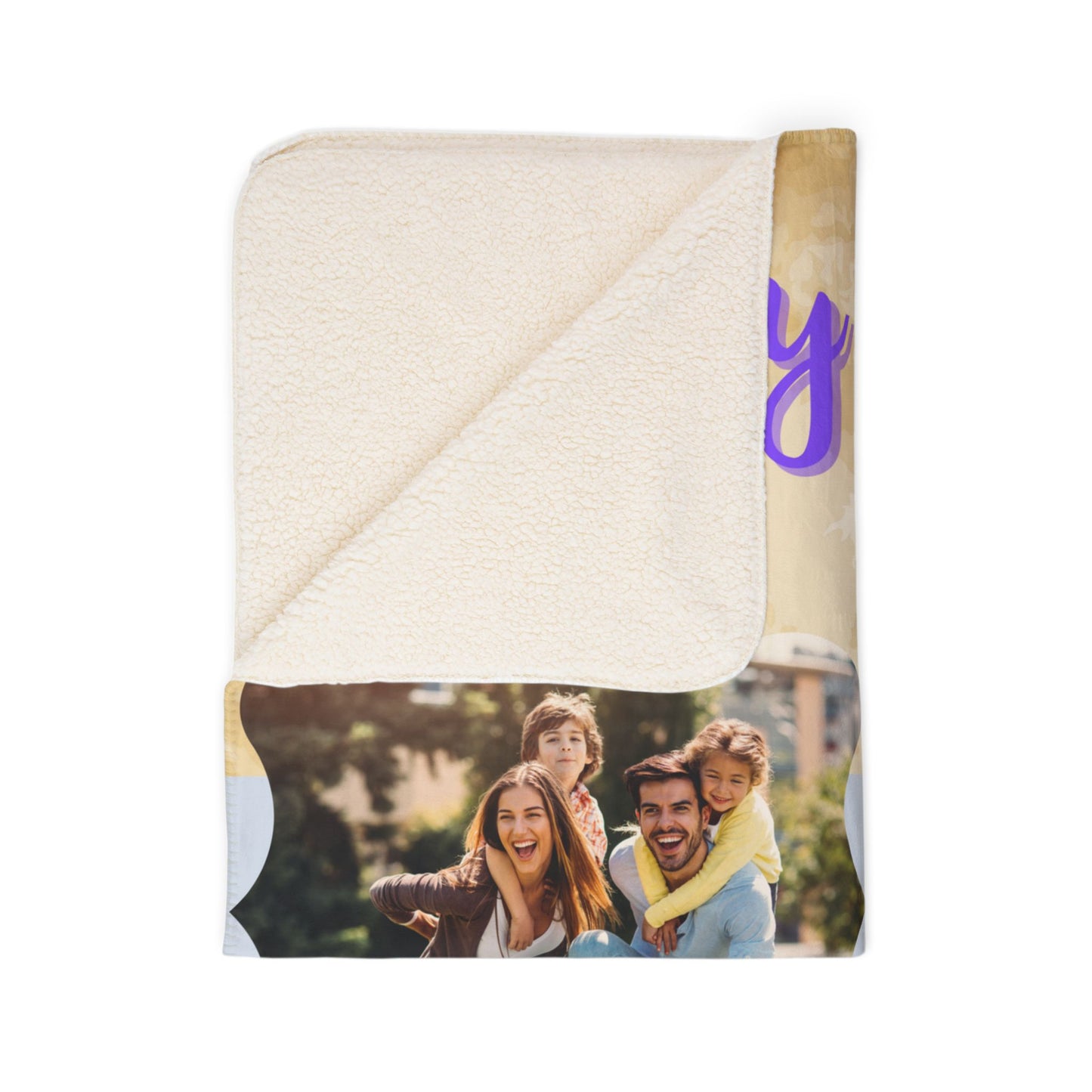 Template Custom Blanket Fleece Sherpa Blanket