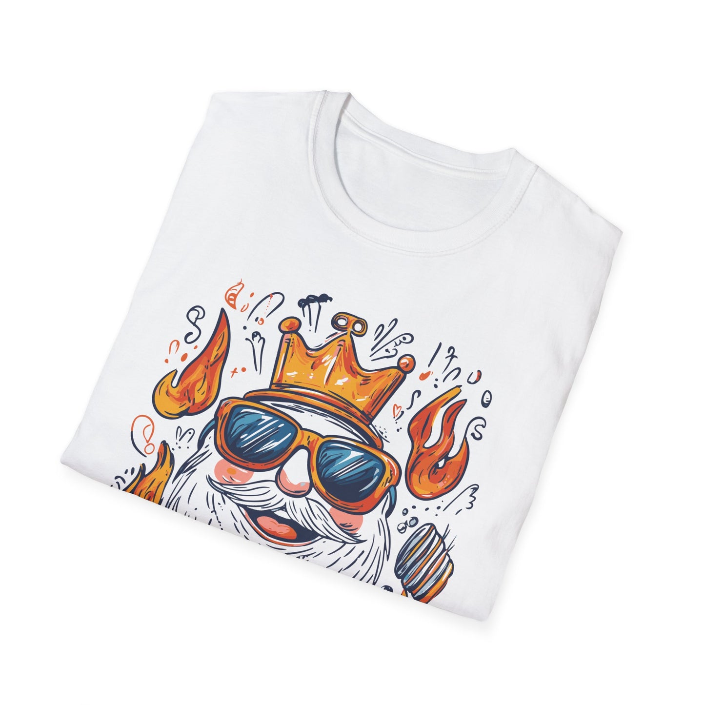 King of the Grill, Master of Dad Jokes T-Shirt | Father's Day Gift | Unisex Tee for Dads | Comfortable Casual Wear | Gift for Dad | Fire Theme
