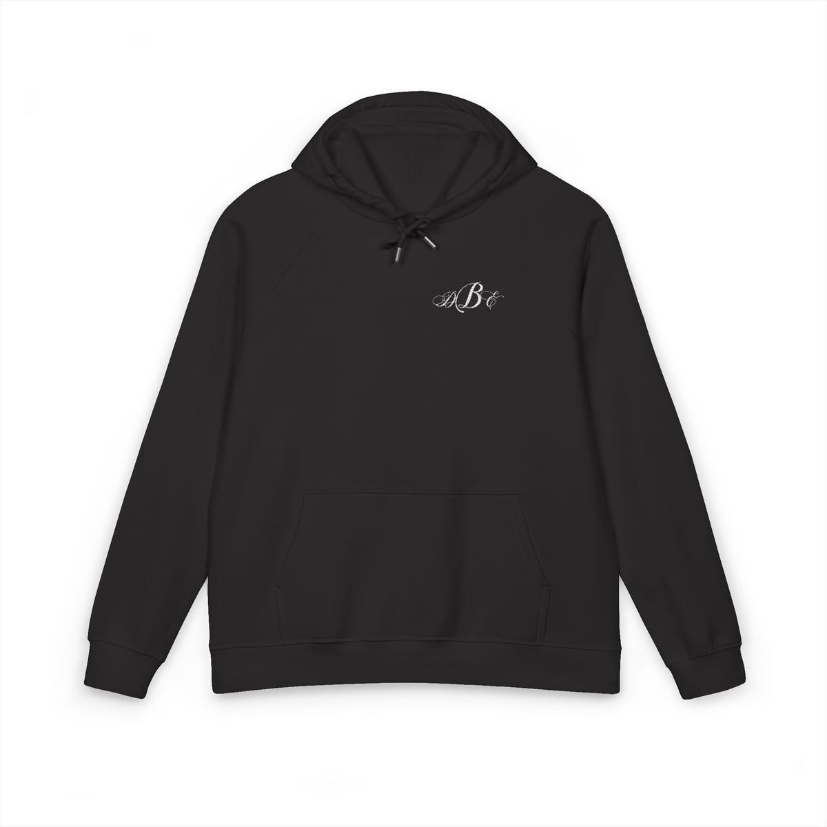 Embroidered Initial B Black Hoodie