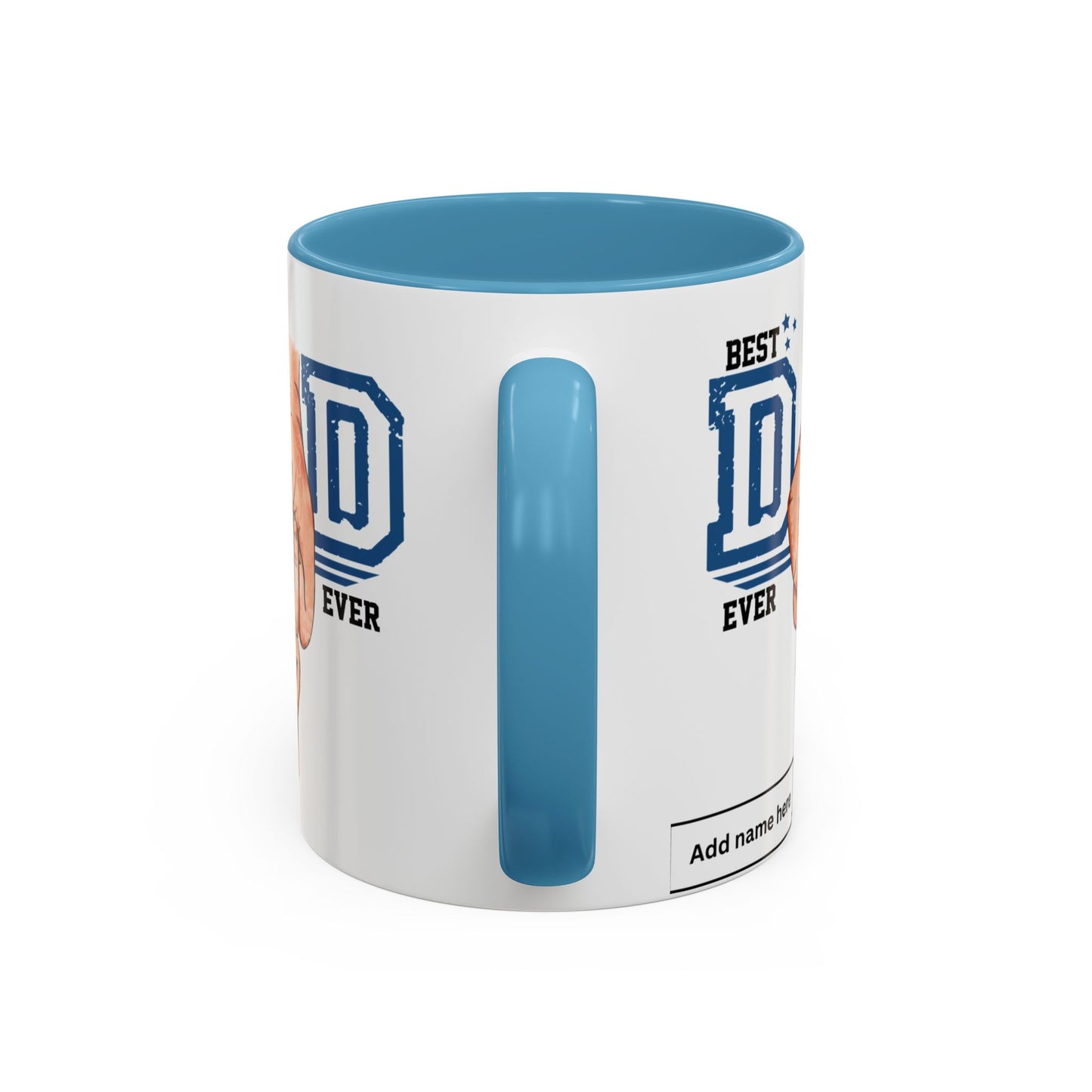 Best Dad Ever Accent Coffee Mug | Father's Day Gift, Dad Mug, Coffee Lover Gift, Family Appreciation, Unique Drinking Cup
