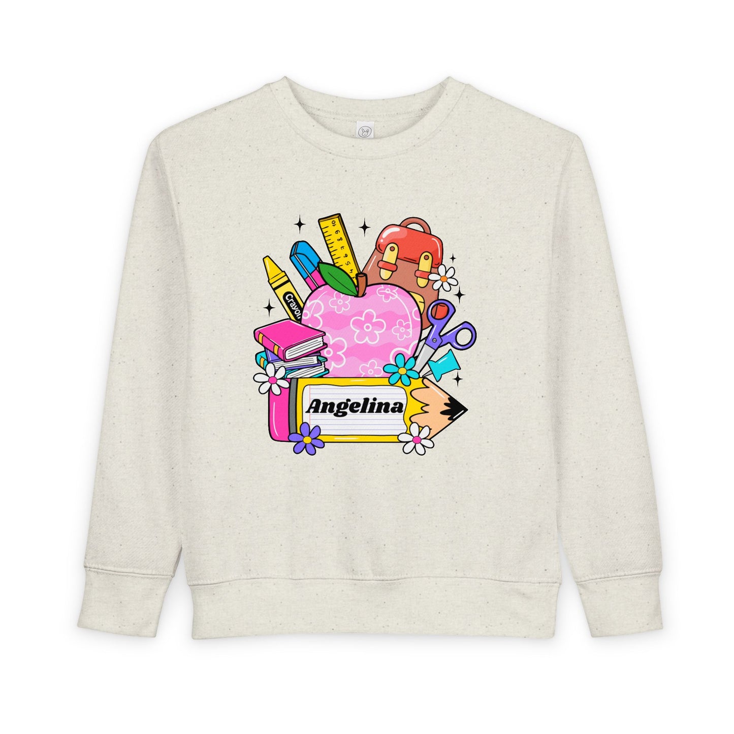 Custom name unisex alphabet sweatshirt for youth, toddlers & adults. Toddler and preschool gift, First Day Of School, fun shirt for youth