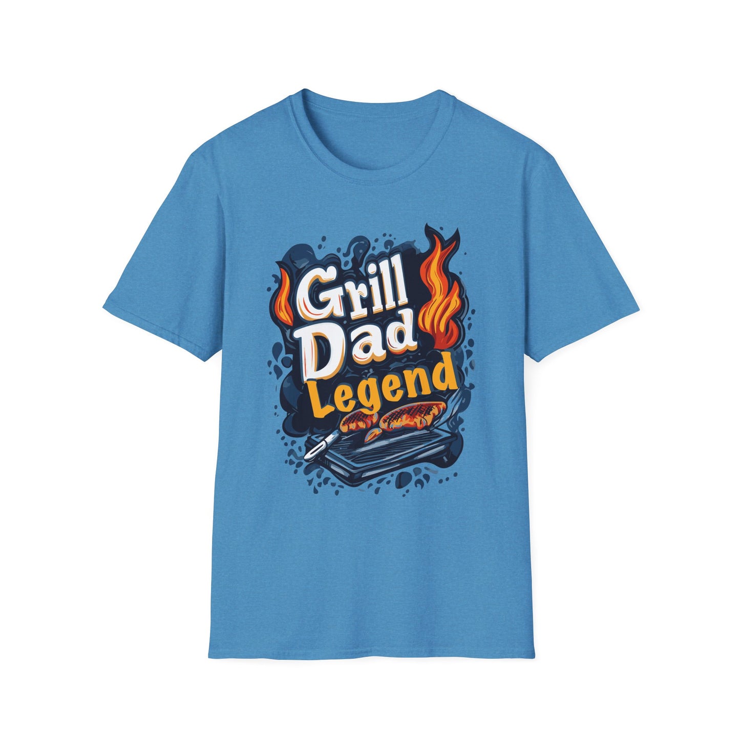 Grill Dad Legend T-Shirt | Father's Day Gift | Unisex Tee for Dads | Comfortable Casual Wear | Gift for Dad | Fire Theme
