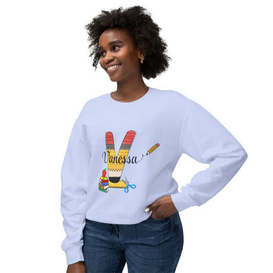 Custom name unisex alphabet sweatshirt for youth, toddlers & adults. Toddler and preschool gift, First Day Of School, fun shirt for youth
