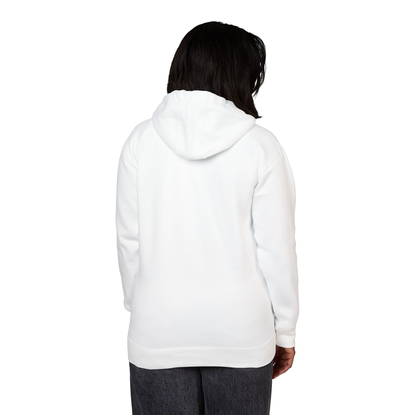 Ms. V Embroidered Script Hoodie — 'She/Her' Minimal Chest Logo
