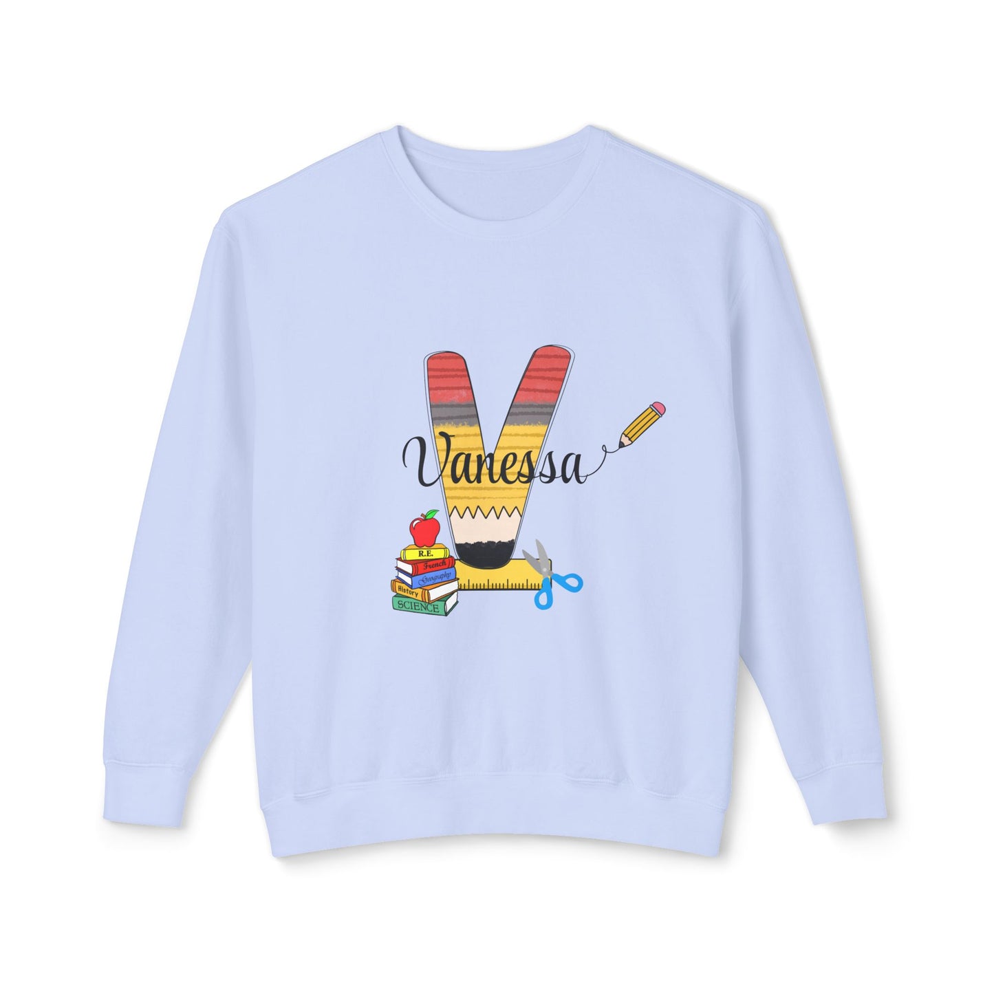 Custom name unisex alphabet sweatshirt for youth, toddlers & adults. Toddler and preschool gift, First Day Of School, fun shirt for youth