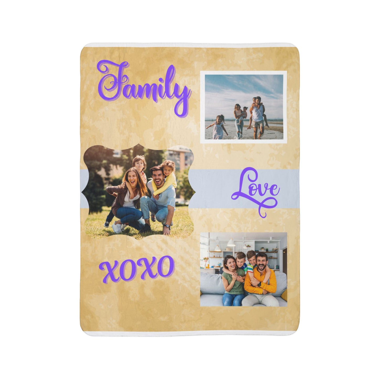 Template Custom Blanket Fleece Sherpa Blanket