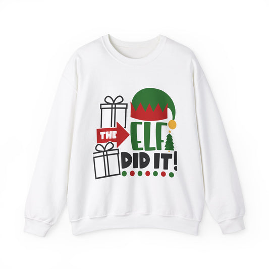 The Elf Did It Unisex Heavy Blend™ Crewneck Sweatshirt