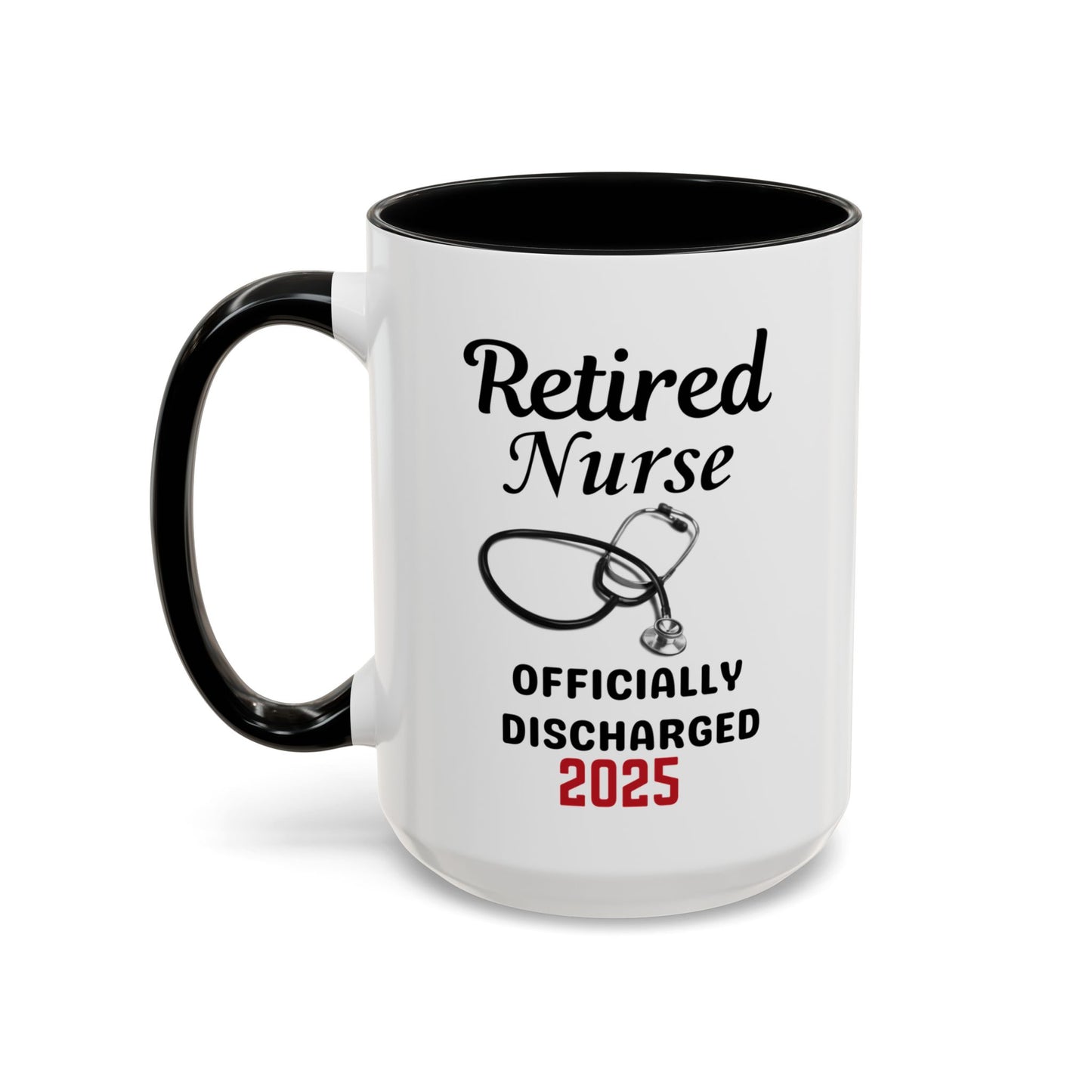 Retired Nurse Coffee Mug, Fun Gift for Retirement, Personalized Mug for Nurses, Coffee Cup for Grandkids Contact, Perfect for Holidays