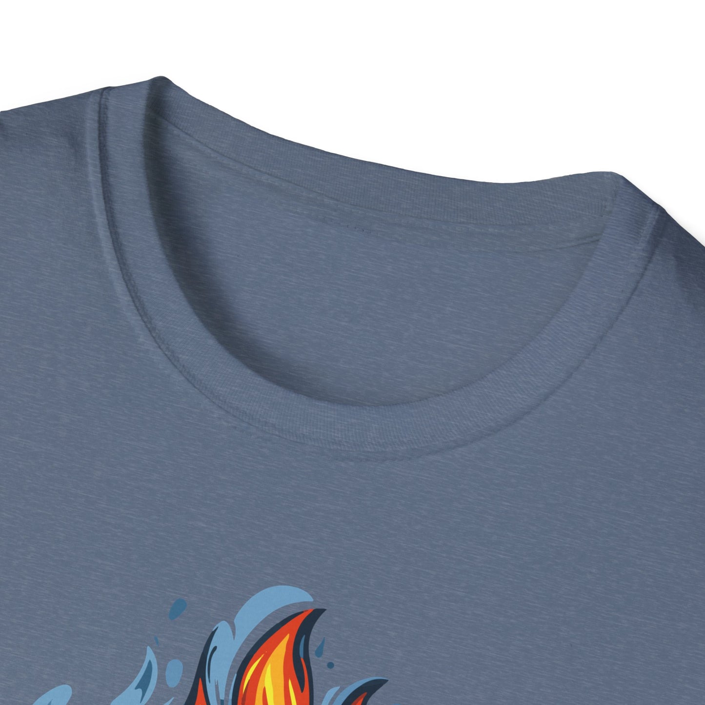 Keep Calm and Grill On T-Shirt | Father's Day Gift | Unisex Tee for Dads | Comfortable Casual Wear | Gift for Dad | Fire Theme